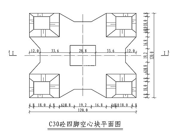 四腳空心方塊模具